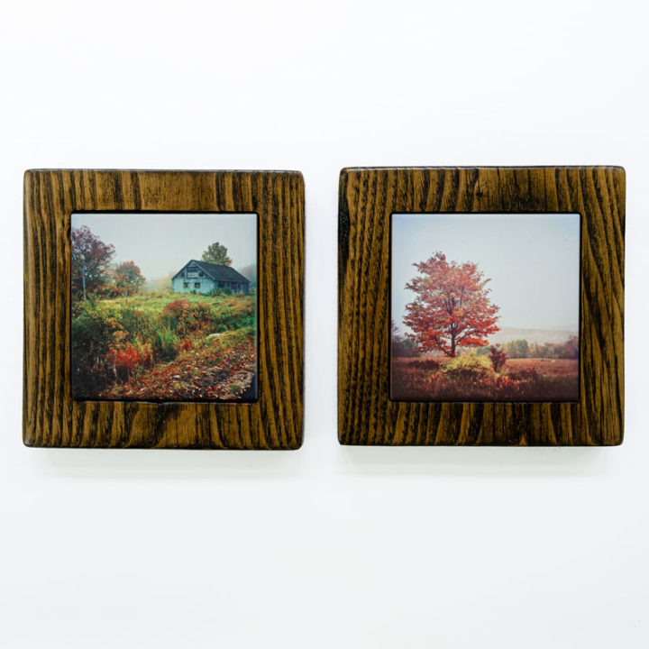 Autumn Barn and Tree Framed Gift Set
