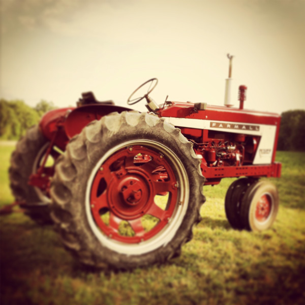 Red Tractor Photo Tile